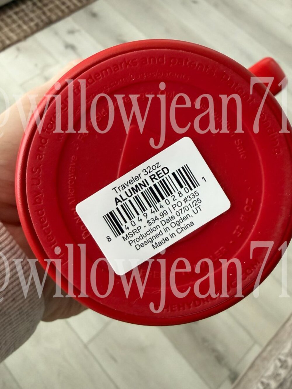 “Alumni Red" Red Seasonal HydroJug 32oz Traveler - Picture 3 of 3